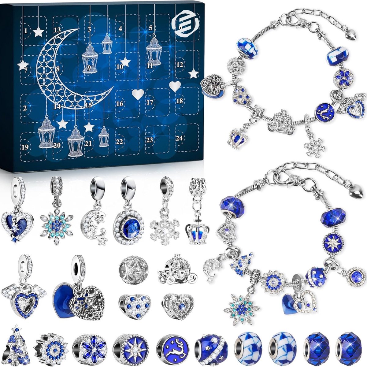 Equivera Adventskalender 2024 - Sieraden voor Meisjes en Vrouwen - Tienermeisjes Kerstcadeaus - Perfect voor Dochter, Vriendin of Vrouw - Inclusief Armband en Verrassingen - Kerst Adventskalender