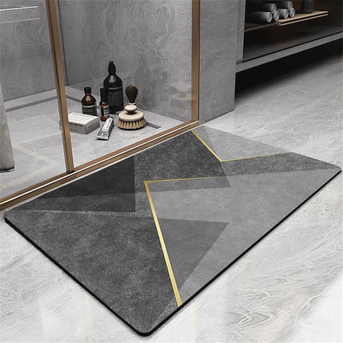 Super absorberende badmat - Antislip en sneldrogend vloermat voor badkamer - 90 x 120 cm
