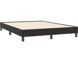 vidaXL - Bedframe - zonder - matras - 160x210 - cm - fluweel - zwart