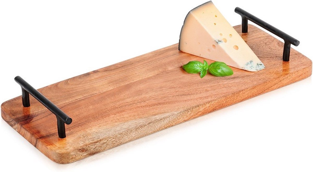 Dienblad Houten met Handgrepen 40x15,5 cm - Serveer Plateau - Serveerplateau