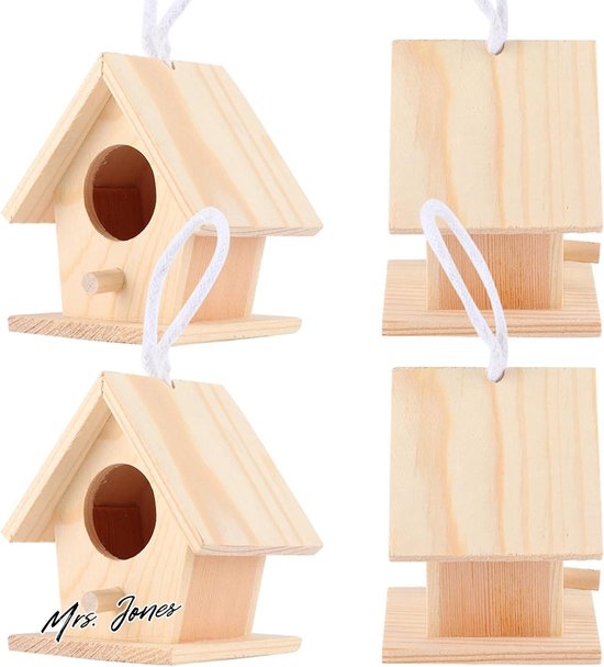 Zerodis Houten Vogelhuis Nestkast - Stabiel En Decoratief Voor Tuinvogels