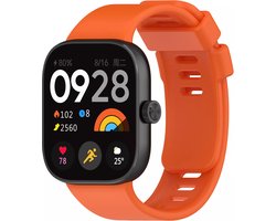 Strap-it Siliconen bandje met druksluiting - geschikt voor Xiaomi Redmi Watch 6 / Redmi Watch 6 Active / Redmi Watch 6 Lite / Redmi Watch 5 / Redmi Watch 4 / Xiaomi Smart Band 10 Pro / Smart Band 9 Pro / Smart Band 8 Pro (oranje)