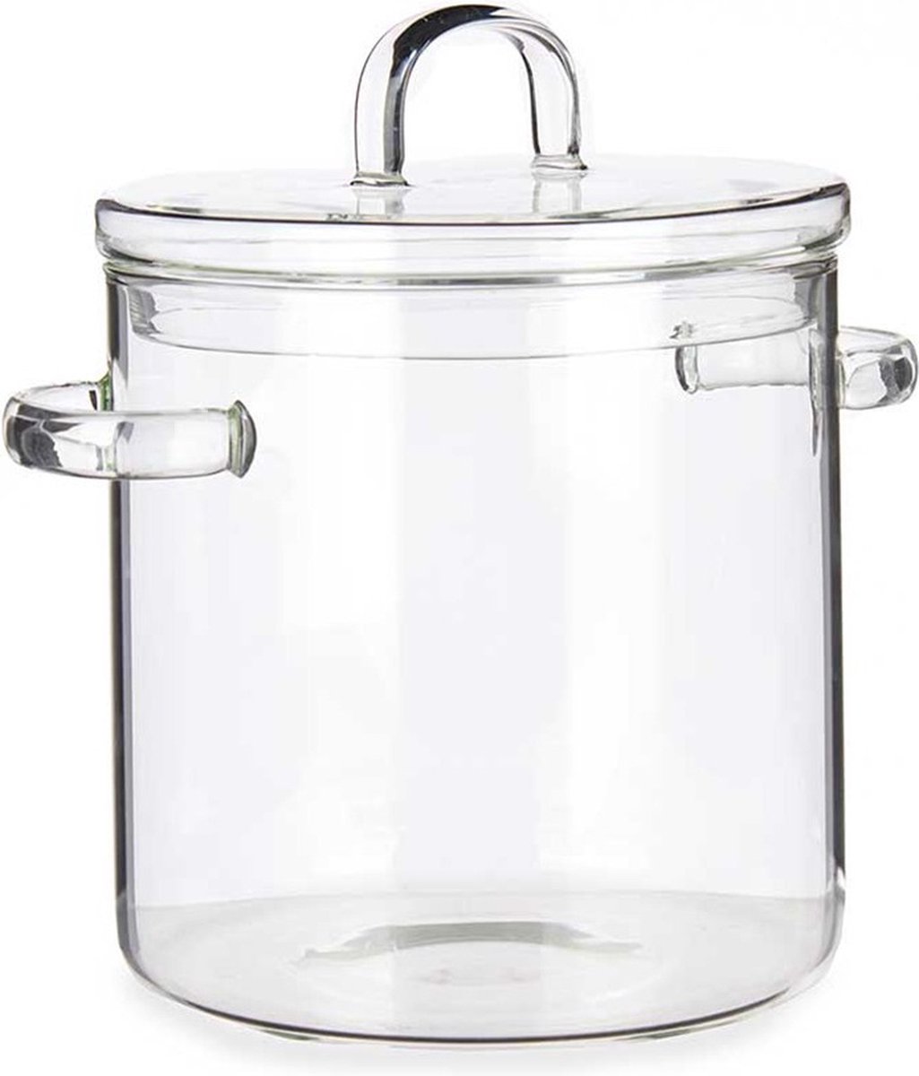 Casserolepan met deksel Borosilicaatglas Transparant (153 x 195 x 21 cm)