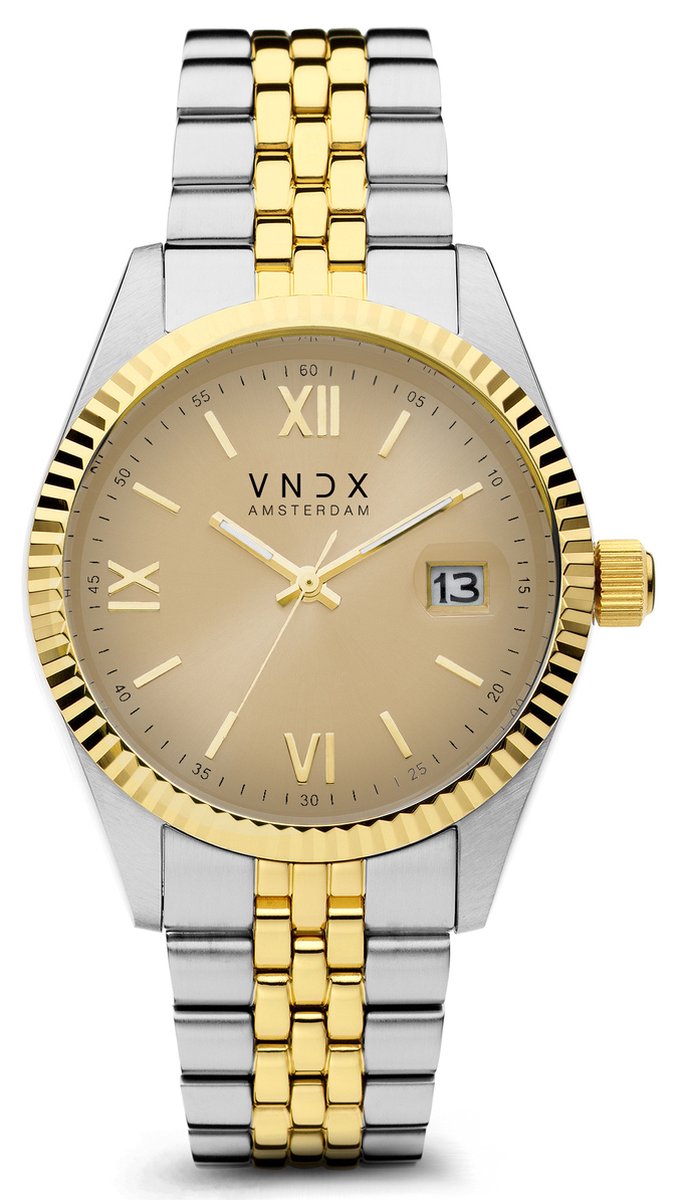 VNDX Dare Devil XL Silver Gold Beige MT43008-04 dameshorloge