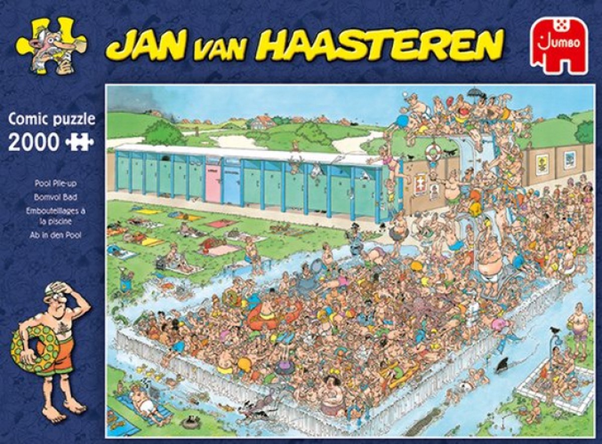 Jan van Haasteren - Bomvol Bad - 2000 stukjes puzzel — afbeelding 11