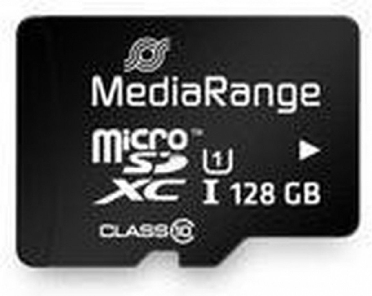 MediaRange, 128 GB microSDXC UHS-I klasse 10 met SD Ultra Snelle Overdrachtadapter, Zwart thumbnail 3