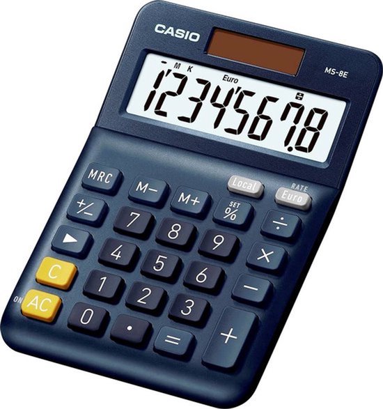 Casio MS-8E - Bureaurekenmachine - 8-cijferig display - Zwart