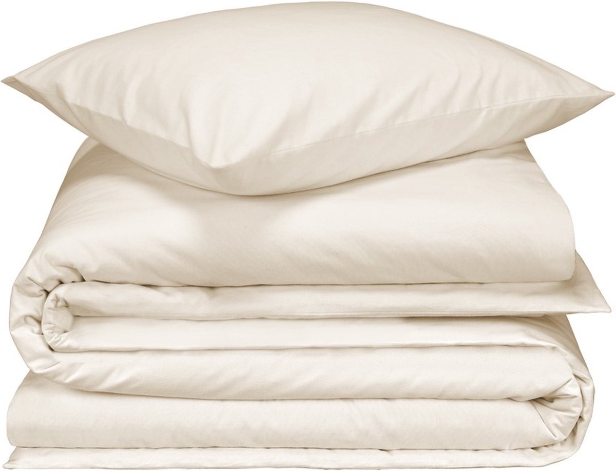 De Witte Lietaer Dekbedovertrek Laura Soft White - Eenpersoons - 140 x 200/220 cm - Katoen Flanel Wit