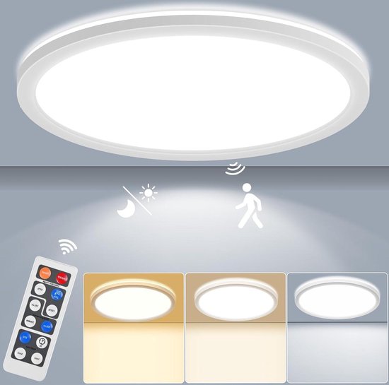 Eglo Plafondlamp Bari-M Wit | IP44 - Bewegings- En Lichtsensor Geschikt Voor 1x E27 9002759975319