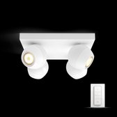 Philips Hue Buckram opbouwspot - White Ambiance - 4-lichts - wit