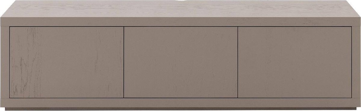 Goossens Tv Meubel Barcelona, 3 Kleppen Met Kabeldoorvoer - Hout Bruin
