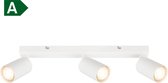 B.K.Licht - EEK A LED Plafondlamp - opbouwspor draaibaar - 3.000K - 2W - 450 Lm - 50.000h licht - 44 cm - wit