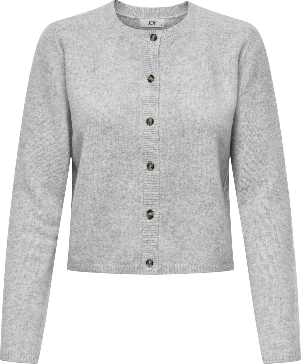 Jacqueline de Yong Vest Jdychloe Life L/s Cardigan Knt Noos 15330581 Light Grey Melange Dames Maat - XXL