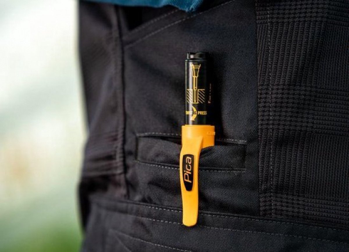 Pica Markeerstift 150/46 voor diepe gaten - permanent - Zwart