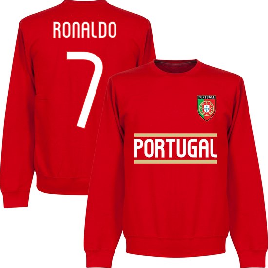 Pull de l'équipe Ronaldo 7 du Portugal 2018 - Rouge - Enfants - 128