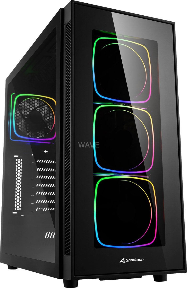Sharkoon TG6 RGB Midi ATX Tower Zwart