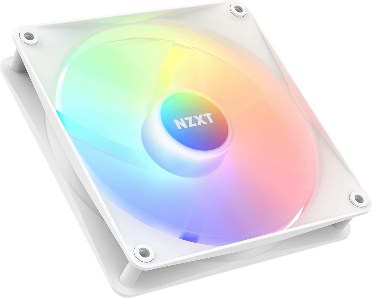 NZXT F140 RGB CORE white & RGB Lighting Controller - Ventilator 2 stuks - 140 mm - 4 Pins - 500rpm - 1500rpm - RGB - wit