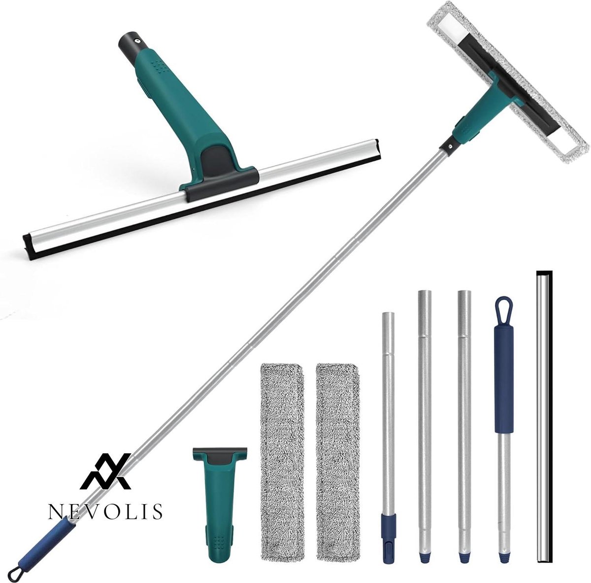 Goedkoopste Nevolis Raamdouche-wisser - 152 cm lange steel - professionele vloerwisser - reinigen garagetegels - betonnen spiegel - auto voorruit - badkamer huis .