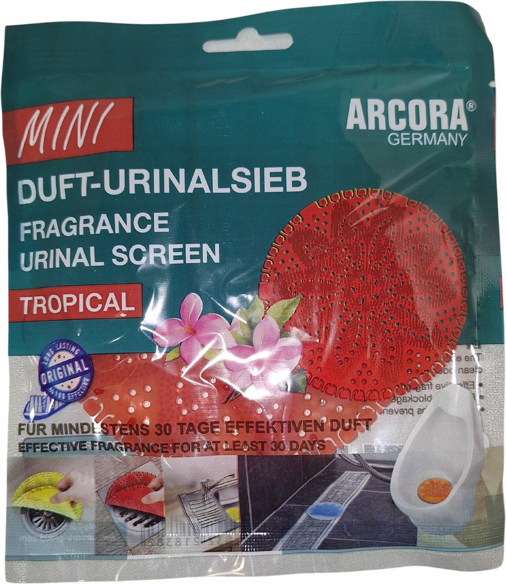 Geurmat Urinoir Mini 14 cm Tropical Rood