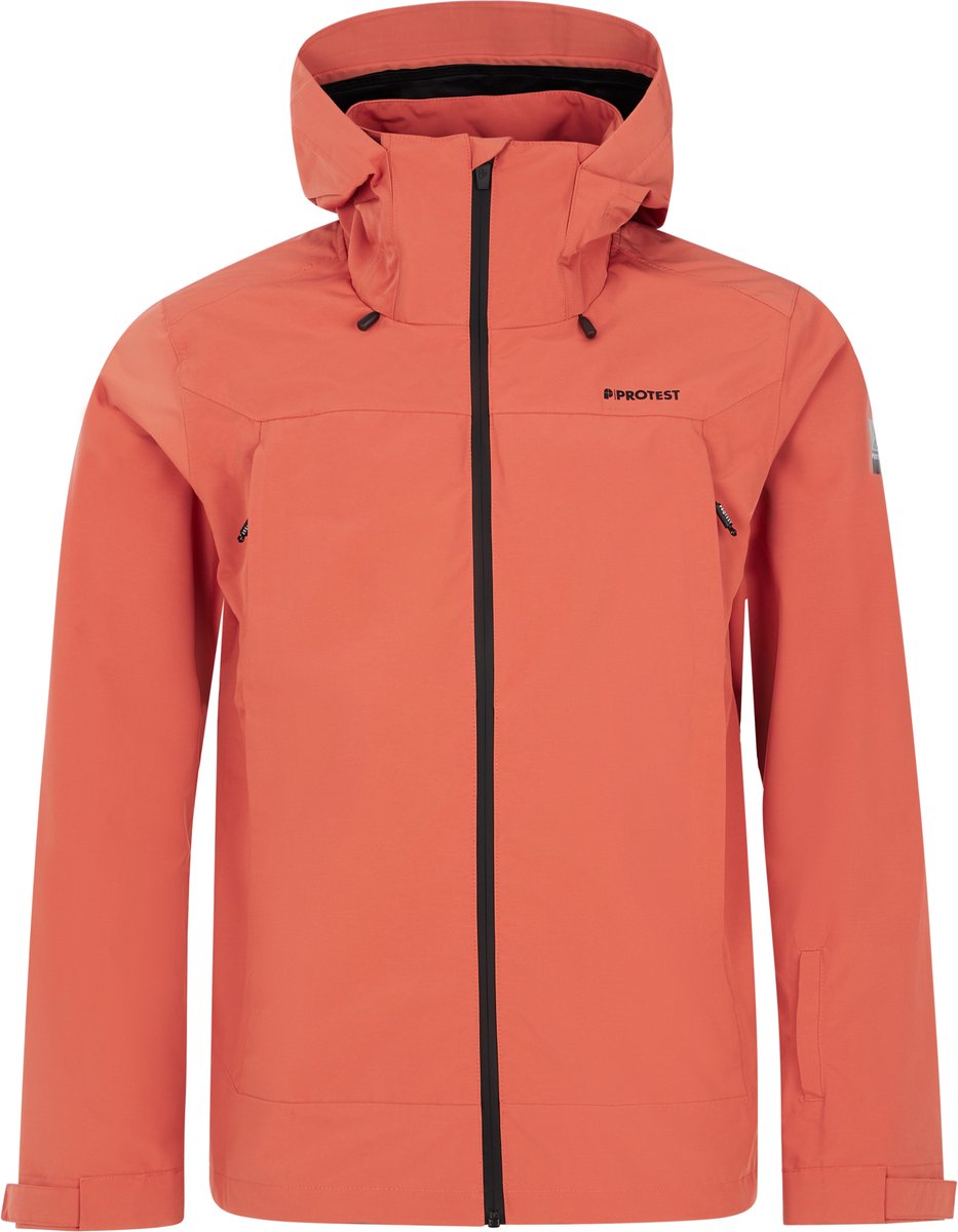 Protest Prtwoodgate – Outdoorjas Heren – Regenjas – Capuchon Oranje