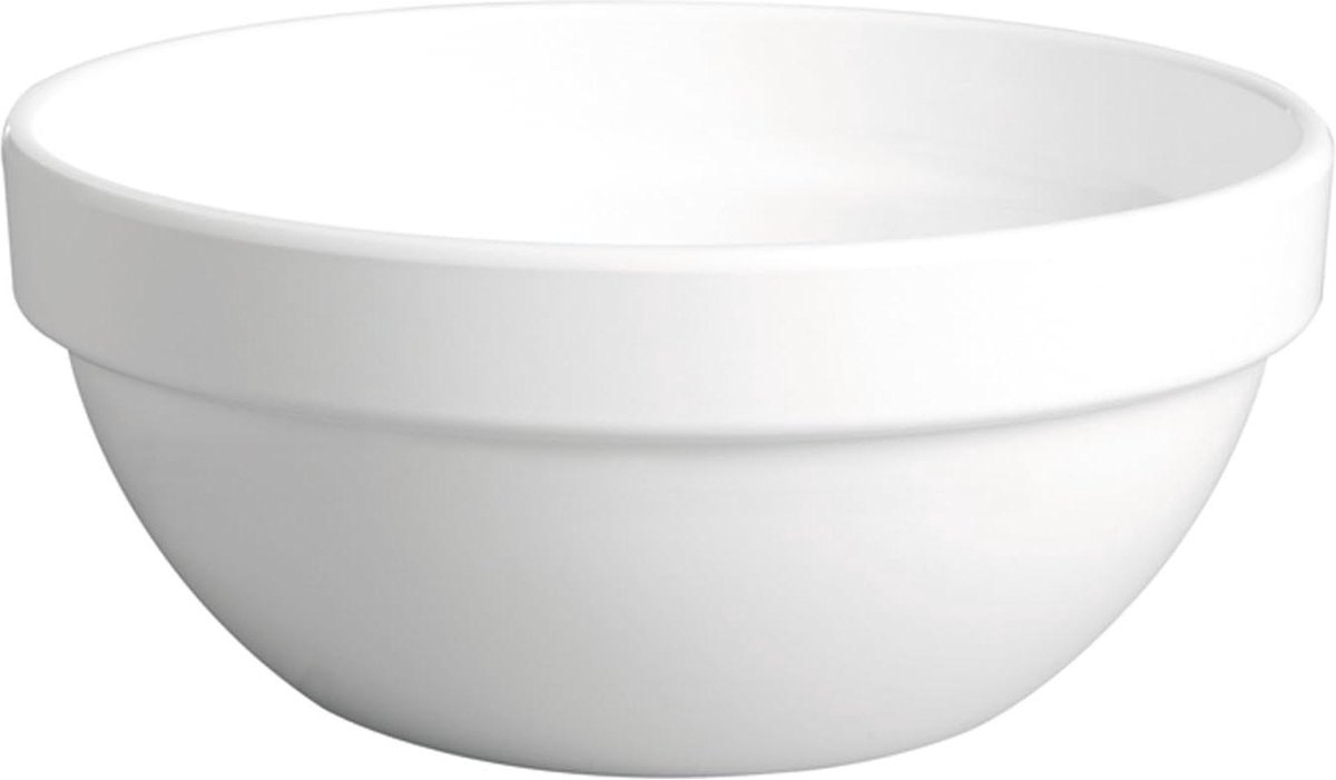 Schaal van gerecyclede kunststof (PET) - Ø 14 cm - Hoogte 65 cm - 0.5 liter - Wit