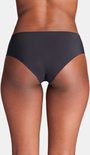 Zwart Under Armour hipster broekje aan de achterkant, met logo.