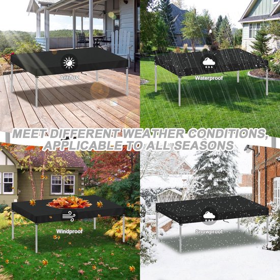 Capa para mobiliário de jardim 128x71 cm 420D oxford preto