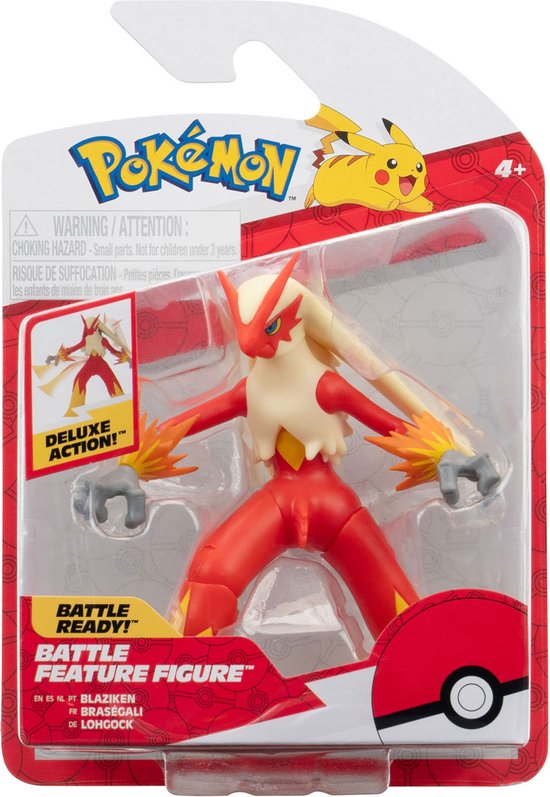 Boti Pokémon speelfiguur Blaziken - Battle Feature - Pokémon speelgoed.