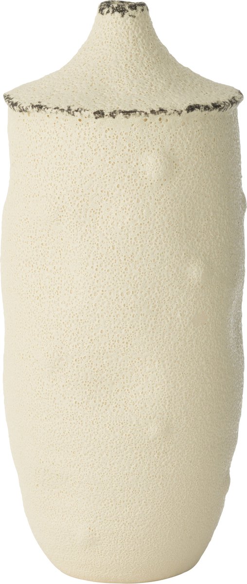 J-Line vaas Bay - keramiek - wit/zwart - large - 40.5 cm hoog Multi