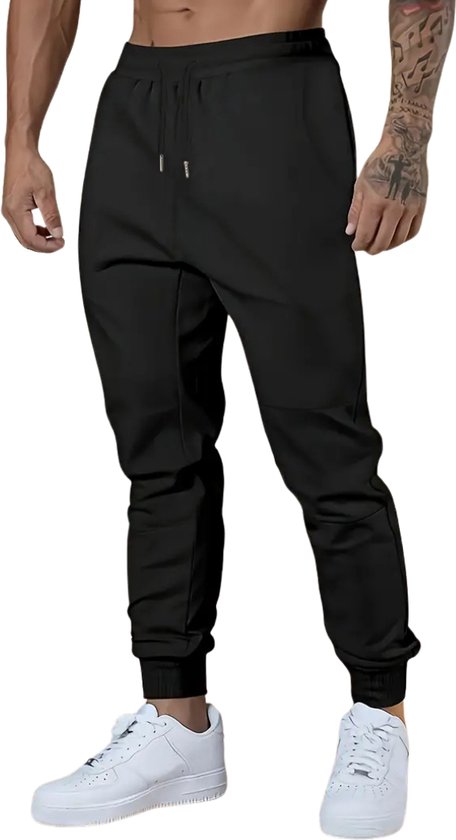 Livano Training Pants Men - Pantalons de sport - Pantalons d'entraînement longs - Survêtement - Vêtements de sport - Zwart - XL