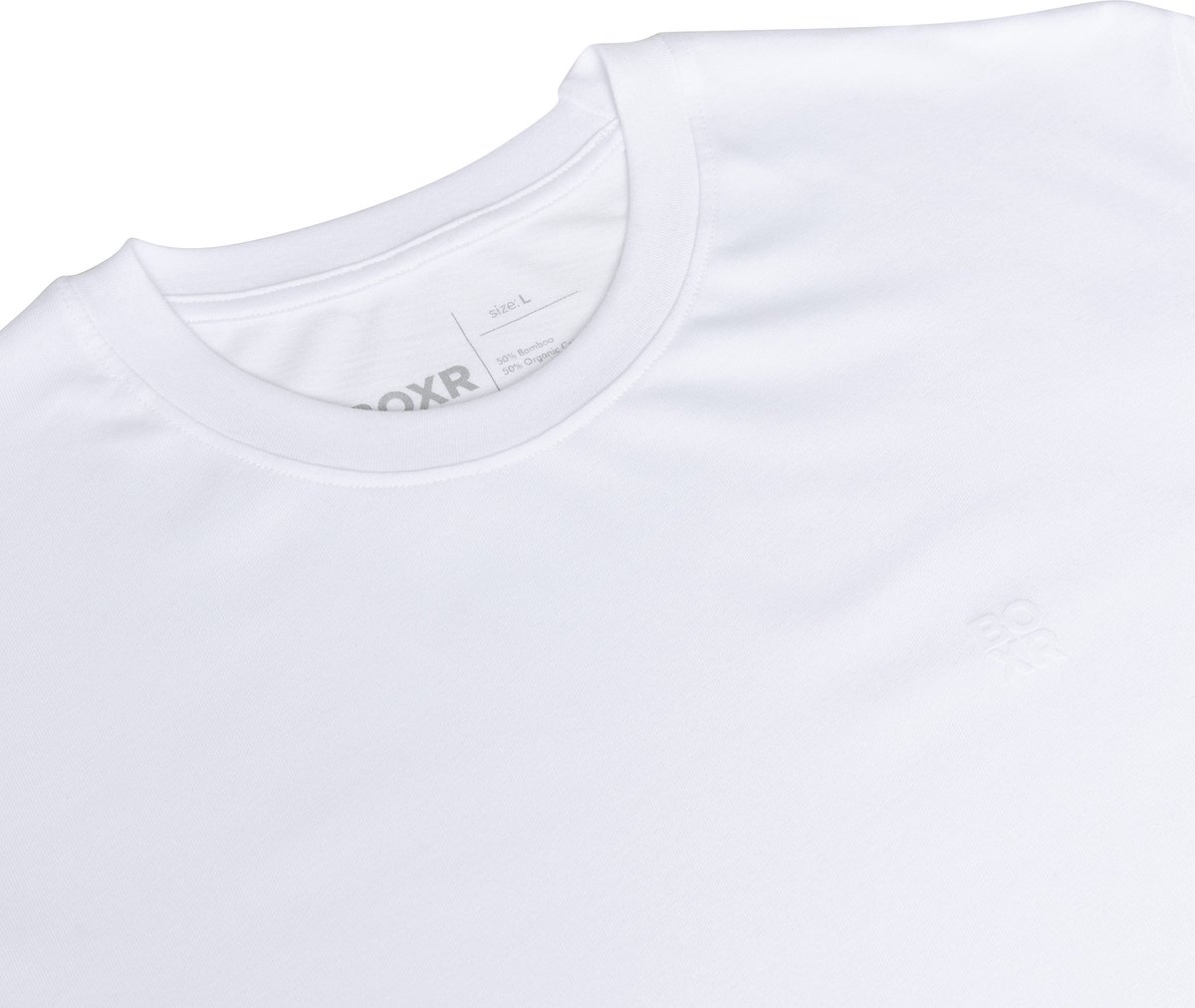 BOXR Underwear - T Shirt Heren - Regular Fit - Bamboe & Biologisch Katoen - 5-Pack Wit - Ronde Hals - Zijdezacht & Ademend