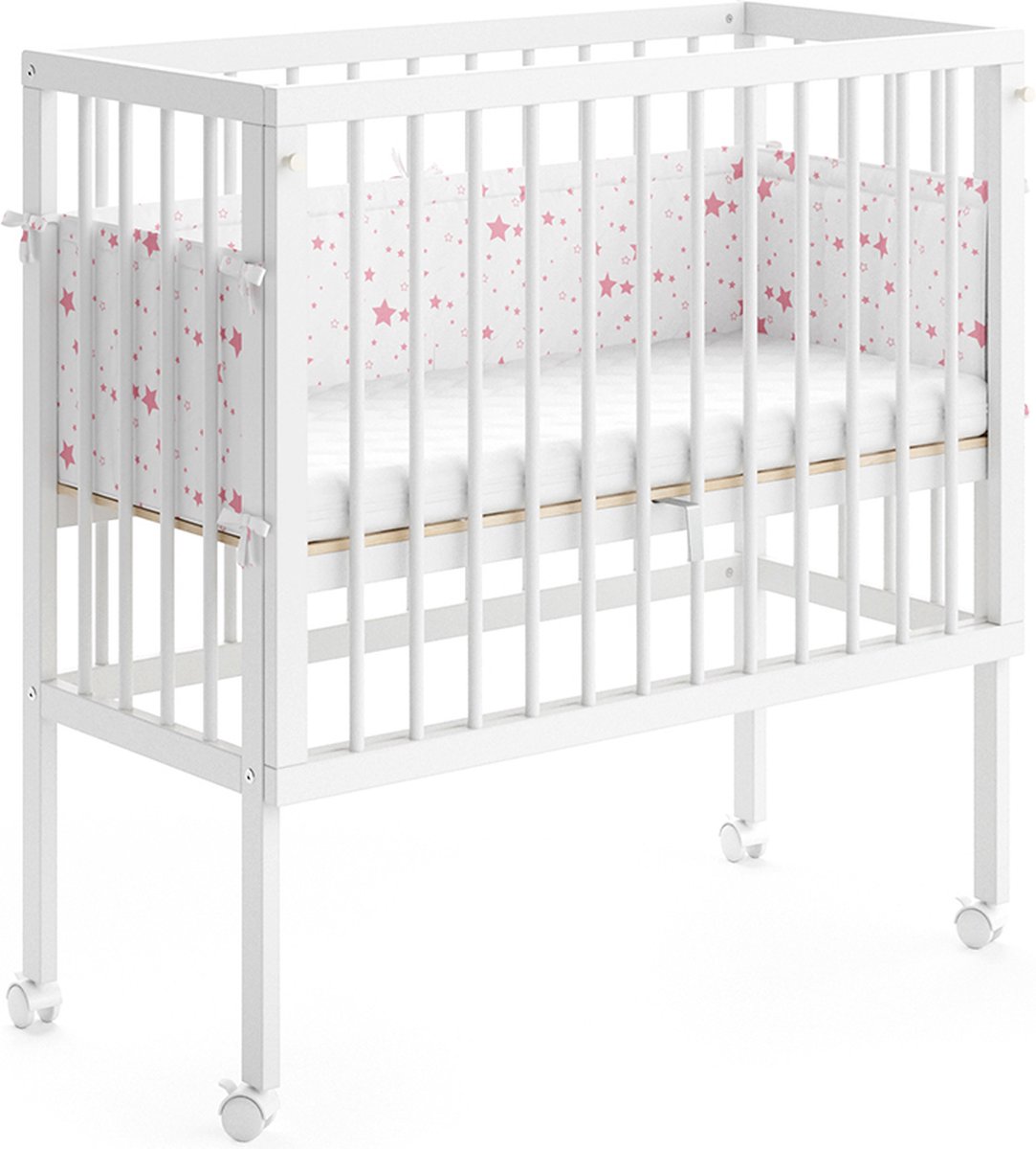 Vitalispa Sophie Aanschuifbed – 94 x 42.5 cm 2 zijrails Wit
