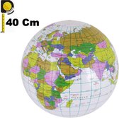 Henbrandt - Opblaasbare Wereldbol - 40cm - Opblaas World globe - Leuk voor feestjes of ter decoatie in het zwembad - Strand & Zwembad Strandbal Opblaasartikel