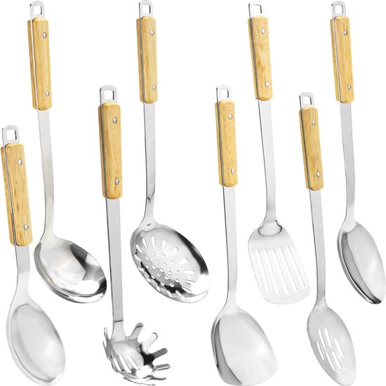 SensaHome Luxe Teakhouten Keukengerei Set 10 Delig