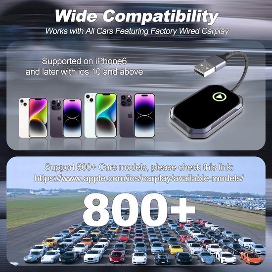Draadloze CarPlay & Android Auto Adapter - Smart Dongle - Auto-accessoires Draadloze CarPlay & Android Auto Adapter - Smart Dongle - Auto-accessoires