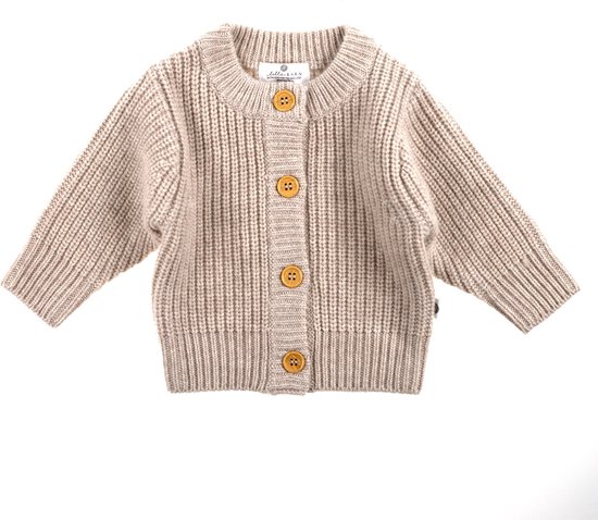 Cardigan Bébé en laine tricotée - Laine mérinos - Ail - 98 - 2,5 à 3 ans