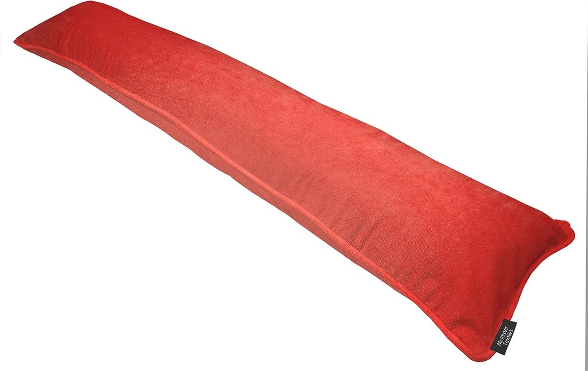 Fluweel Mat Tochtstopper - Decoratieve Windstopper in Zalmroze (18 cm x 90 cm) voor Ramen en Deuren