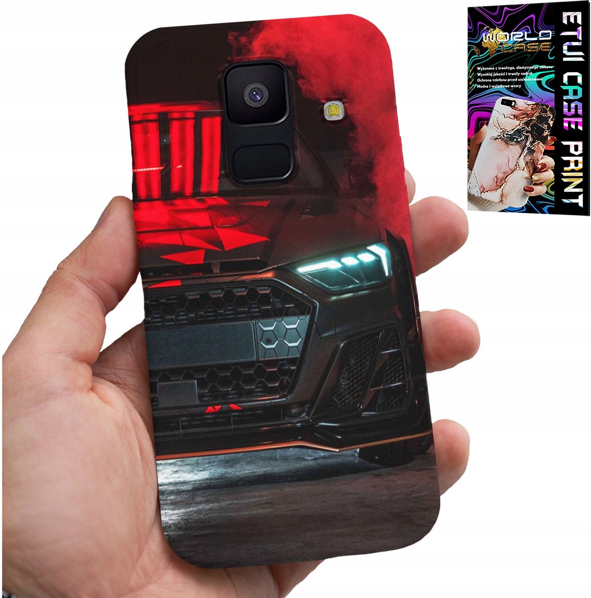HOESJE VOOR SAMSUNG A6 2018 - SPORTWAGENS, AUTOVENTILATOR + GLAS
