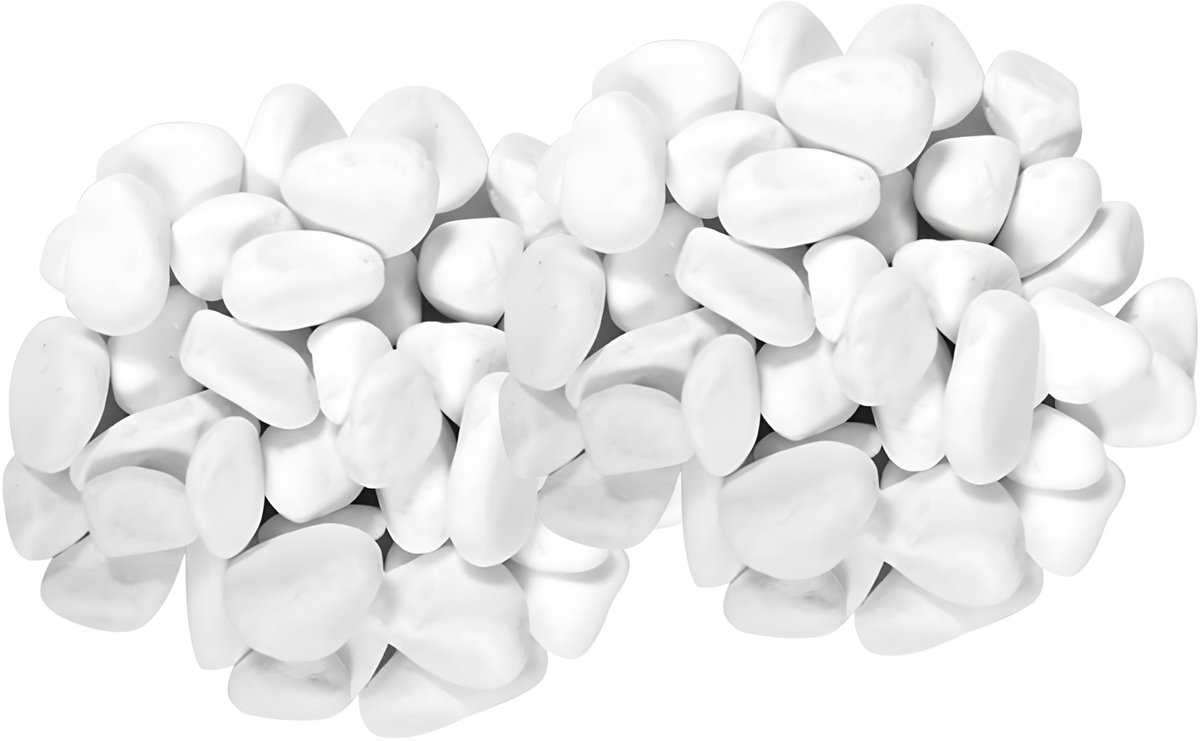 Concorde Decoratie steentjes - 2x - wit - 350 gram - 5 / 10 mm - kiezelstenen - hobby stenen