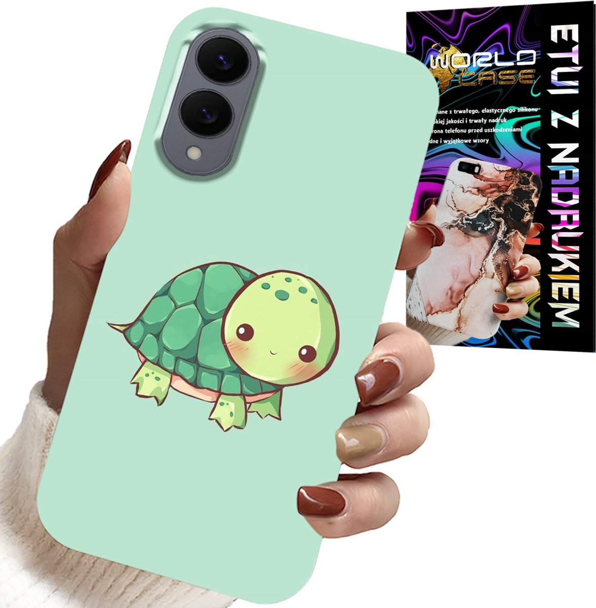 HOESJE VOOR SAMSUNG GALAXY S25 EDGE - LEUKE SCHILDPADDENPATRONEN VOOR KINDEREN + GLAS