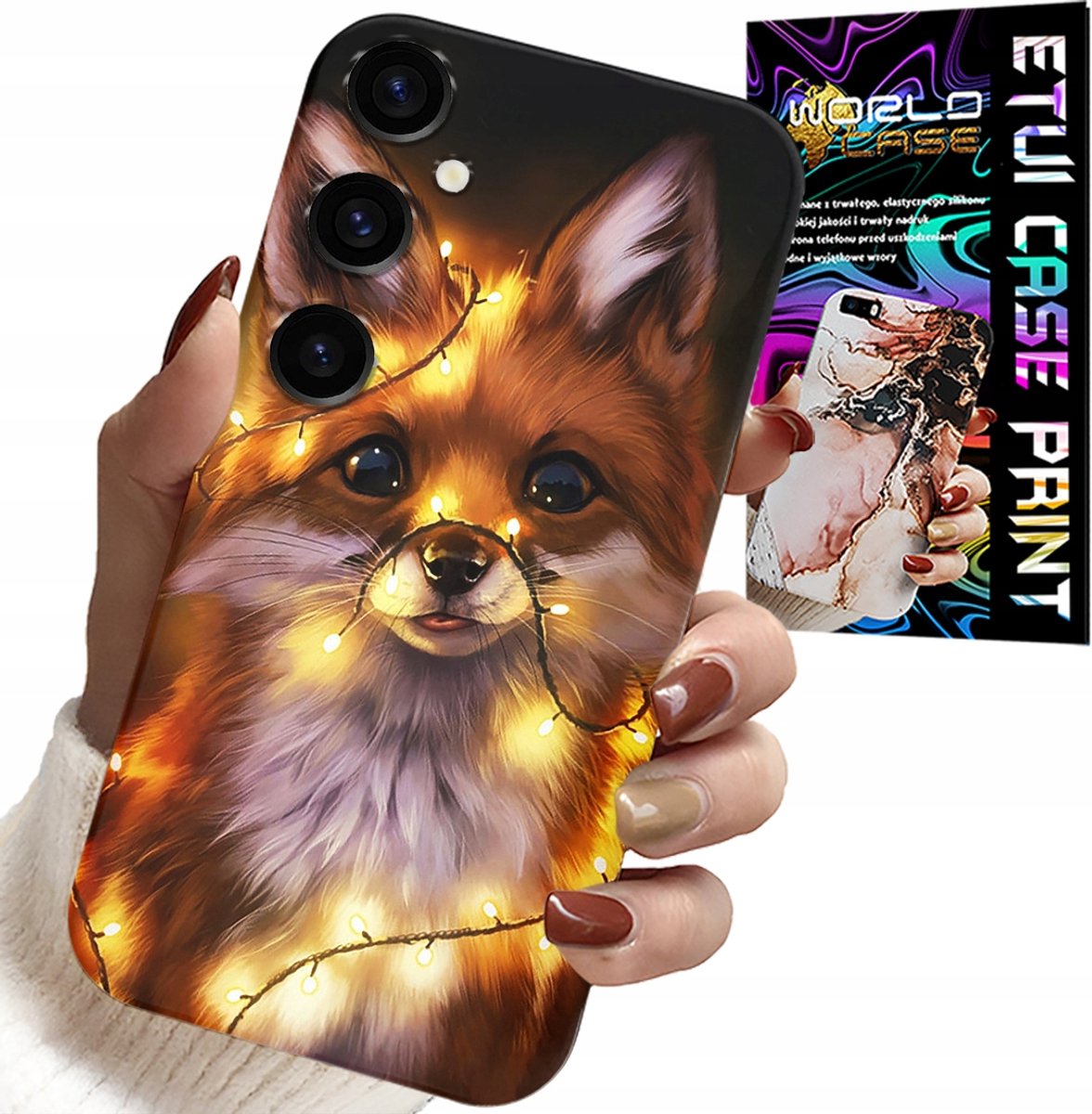 HOESJE VOOR SAMSUNG GALAXY A14 5G - LEUK HOESJE MET VOS EN BOSDIERENTJES + GLAS