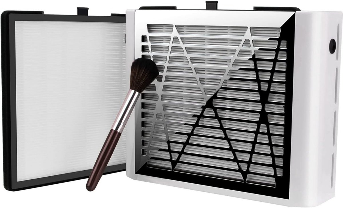 SAVI® Nagel Afzuiger - Stofafzuiger Nagels Met 2 instelbare Snelheden - Stofafzuiging - Wit - 28cm x 18cm x 8cm