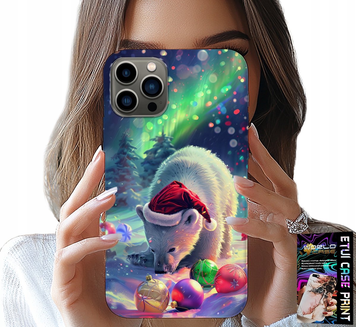 HOESJE VOOR IPHONE 11 PRO MAX - HOESJE MET KERSTBEREN EN FOLIE