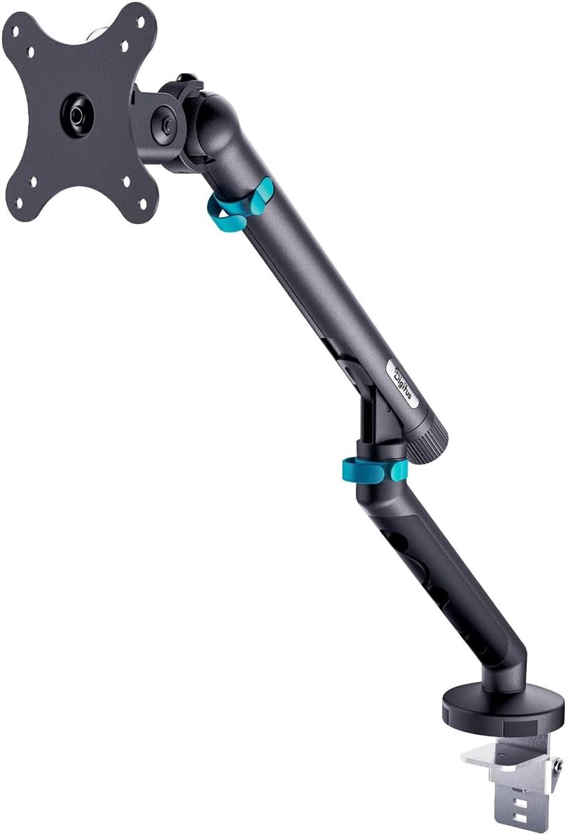 Monitor Arm - Bureau Mount - Ergonomisch Werken - Mechanische Veer - Tot 35 Inch - Zwart