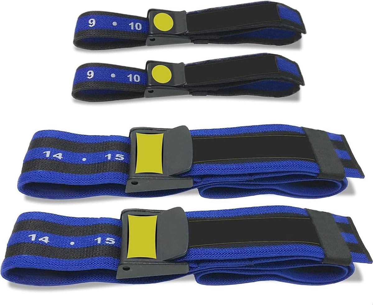 Trainingsbanden Bloedstroombeperking - Occlusietraining Banden - Spiergroei Stimuleren - Extra Brede Banden - 2 Inch Breed - Set van 4