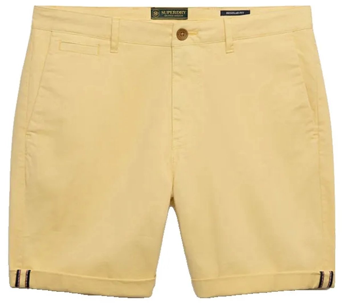 Superdry Premium Regular Chino Shorts Heren Korte broeken Geel