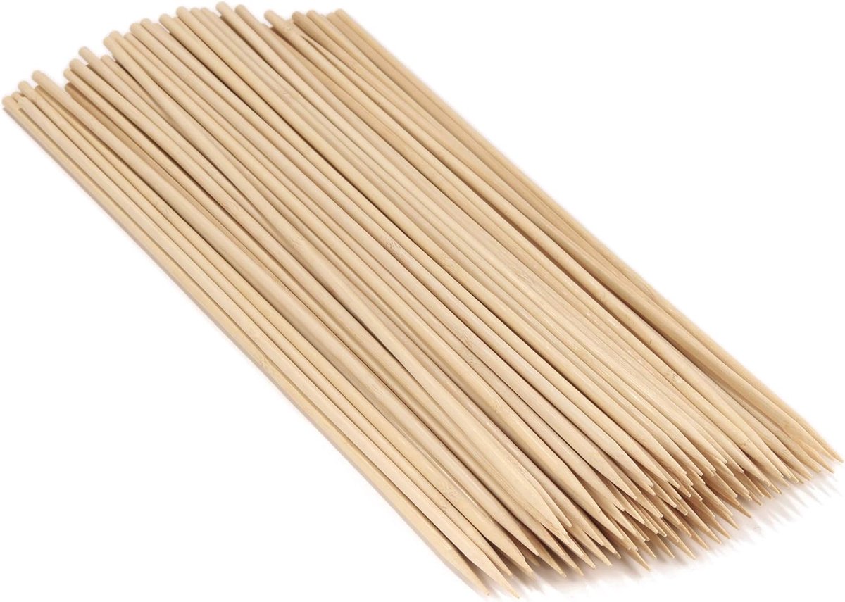 Bamboe Spiesjes - Hout Prikkers - Barbecue Koken - Extra Dik - 30 cm - Natuurlijk