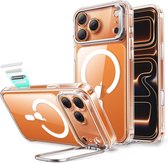 ESR Hoesje Geschikt voor iPhone 17 Pro - Classic Hybrid HaloLock Stand - Compatibel met MagSafe & Qi2 - Back Cover met Standaard - Camera Kickstand - Camera Control - Transparant