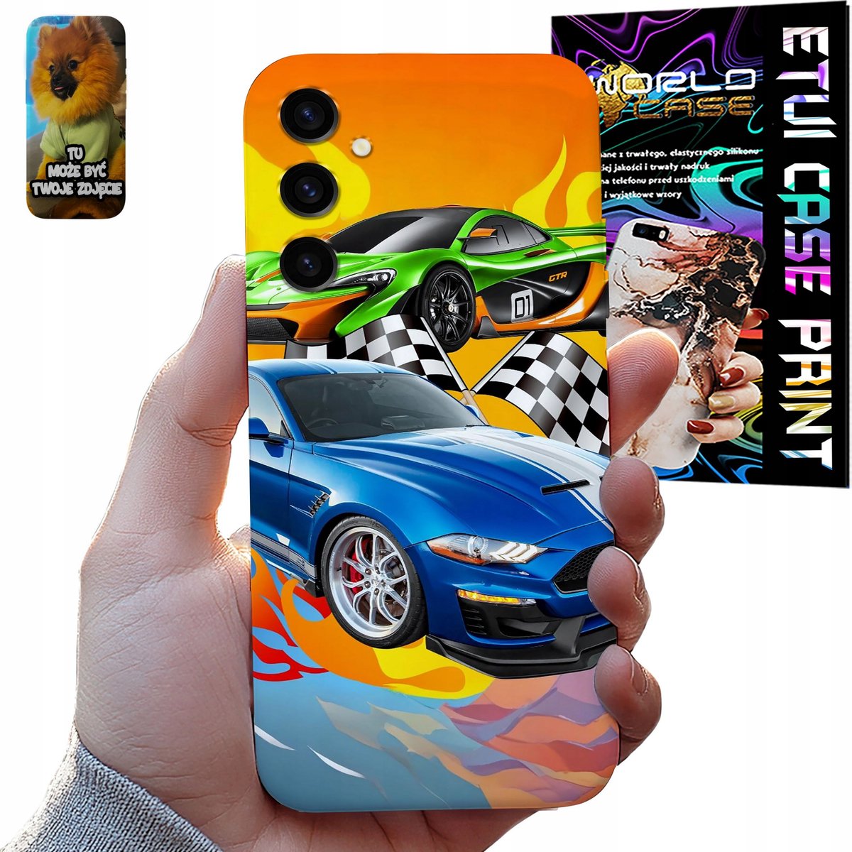 Hoesje Samsung Galaxy S24 FE Supercars racepatronen voor kinderen