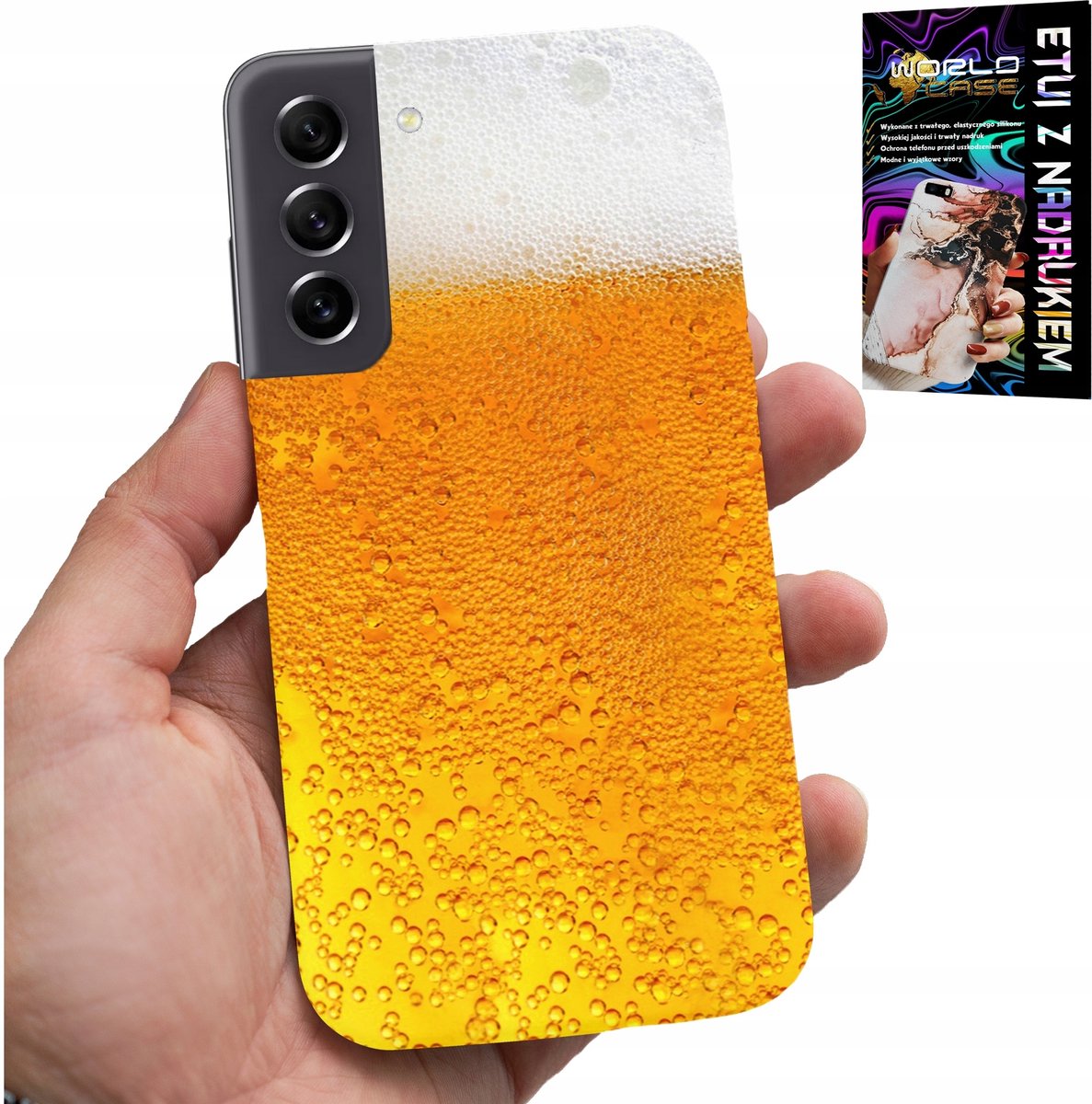 HOESJE VOOR SAMSUNG GALAXY S22 - BIER, MOKKEN MET PATROON VOOR HEREN